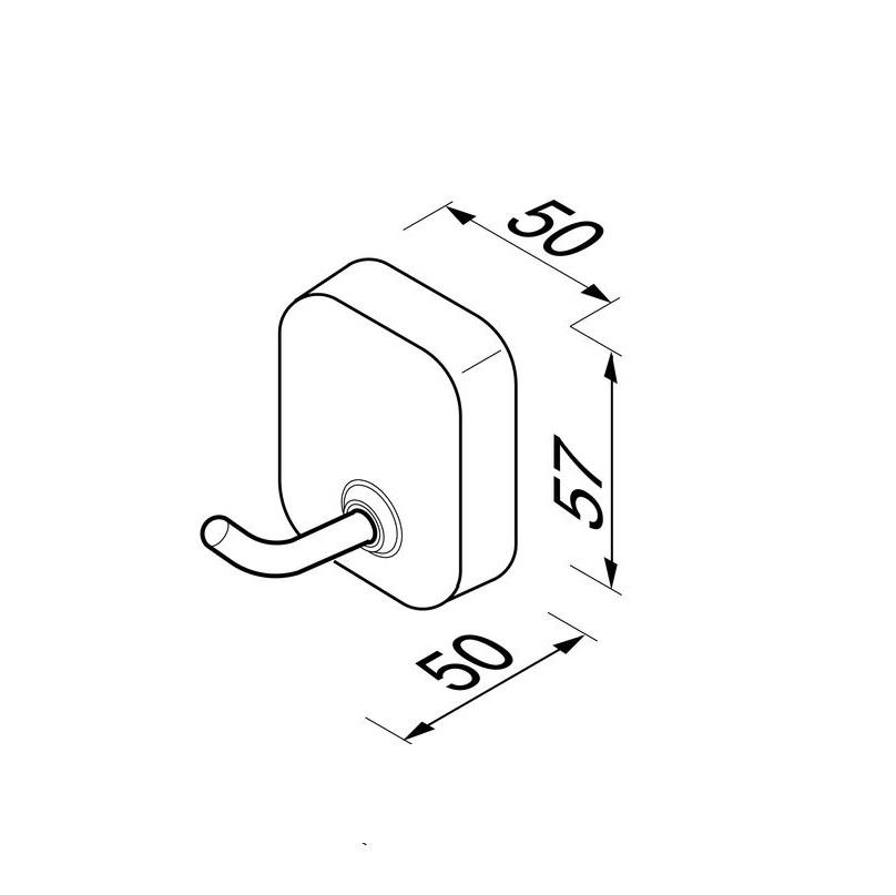 Geesa Thessa Chrome  kukica (vešalica) za peškir 912413-02