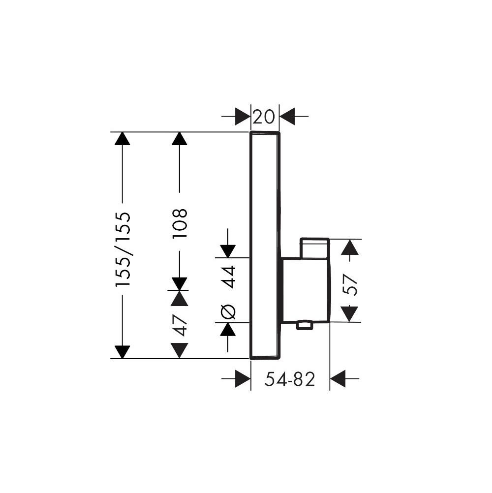 Hansgrohe ShowerSelect Chrome mešač termostatski sa prebacivačem sa 2 funkcije 15763000
