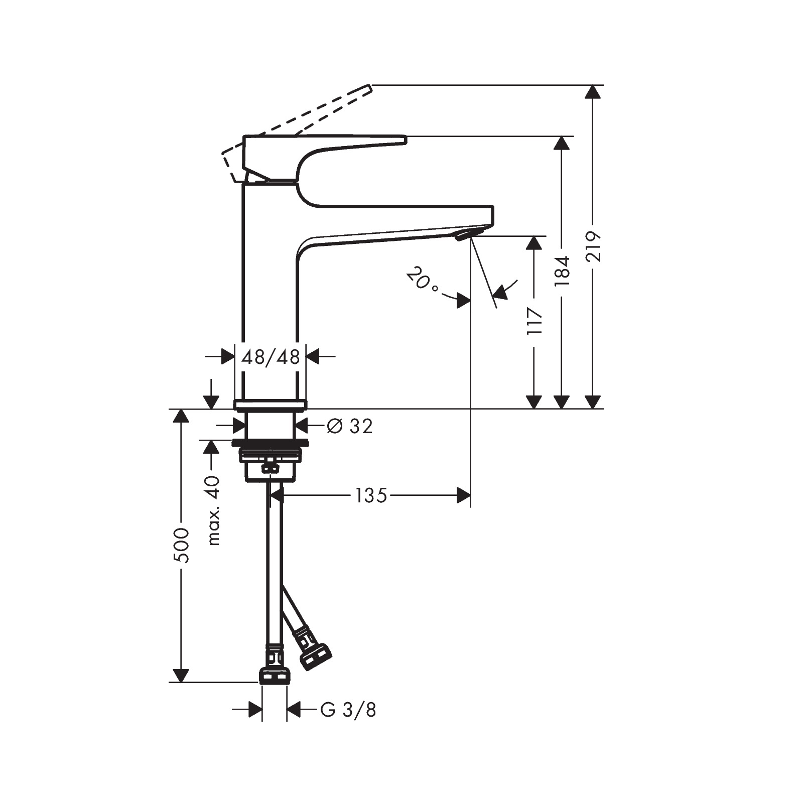 Hansgrohe Metropol 110 Chrome Air Power EcoSmart baterija (slavina) za umivaonik sa odlivnim ventilom sifona push-open metalnim 32507000