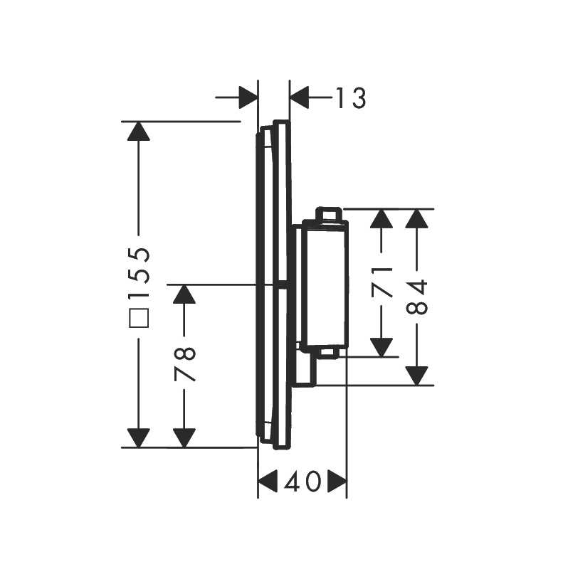 Hansgrohe ShowerSelect Comfort Q Matt Black termostat sa 2 funkcije sa integrisanom bezbednosnom kombinacijom (EN1717) 15586670