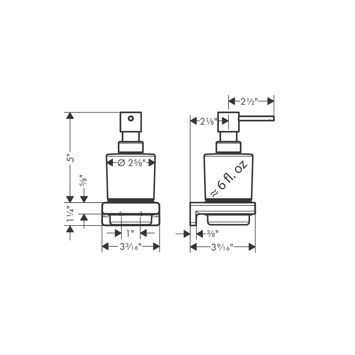 Hansgrohe Addstoris Q 200 Matt Black dozer tečnog sapuna 41745670