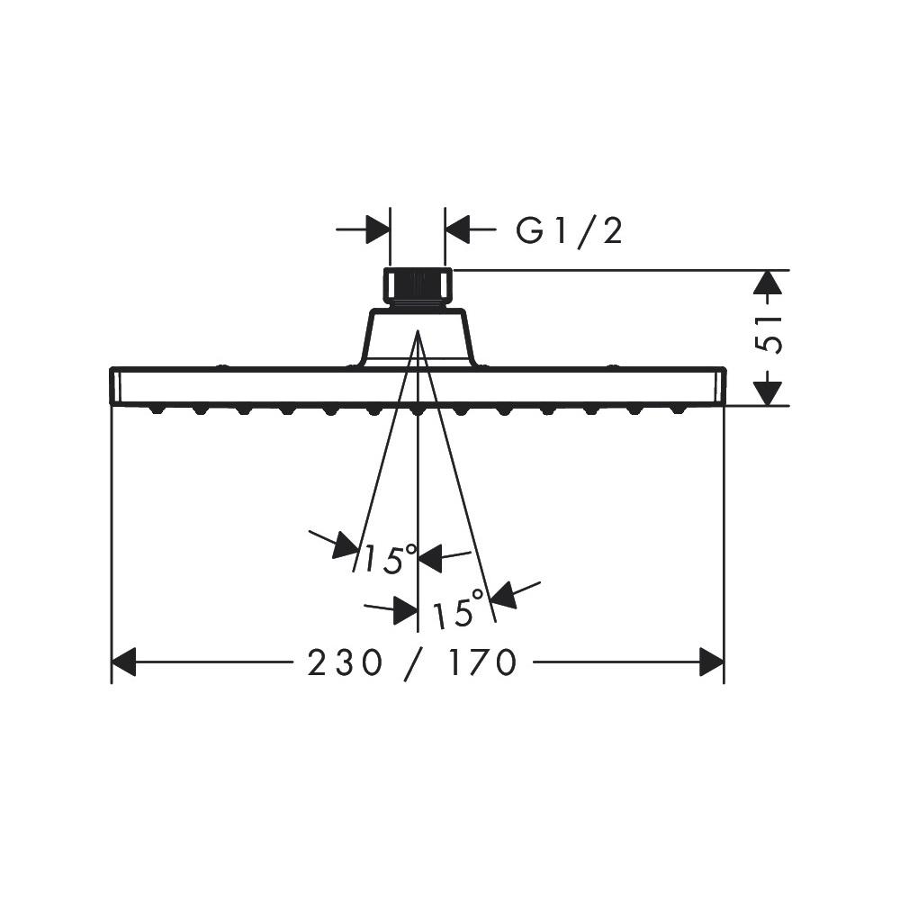 Hansgrohe Vernis Shape 230 Chrome nadglavni tuš 26281000
