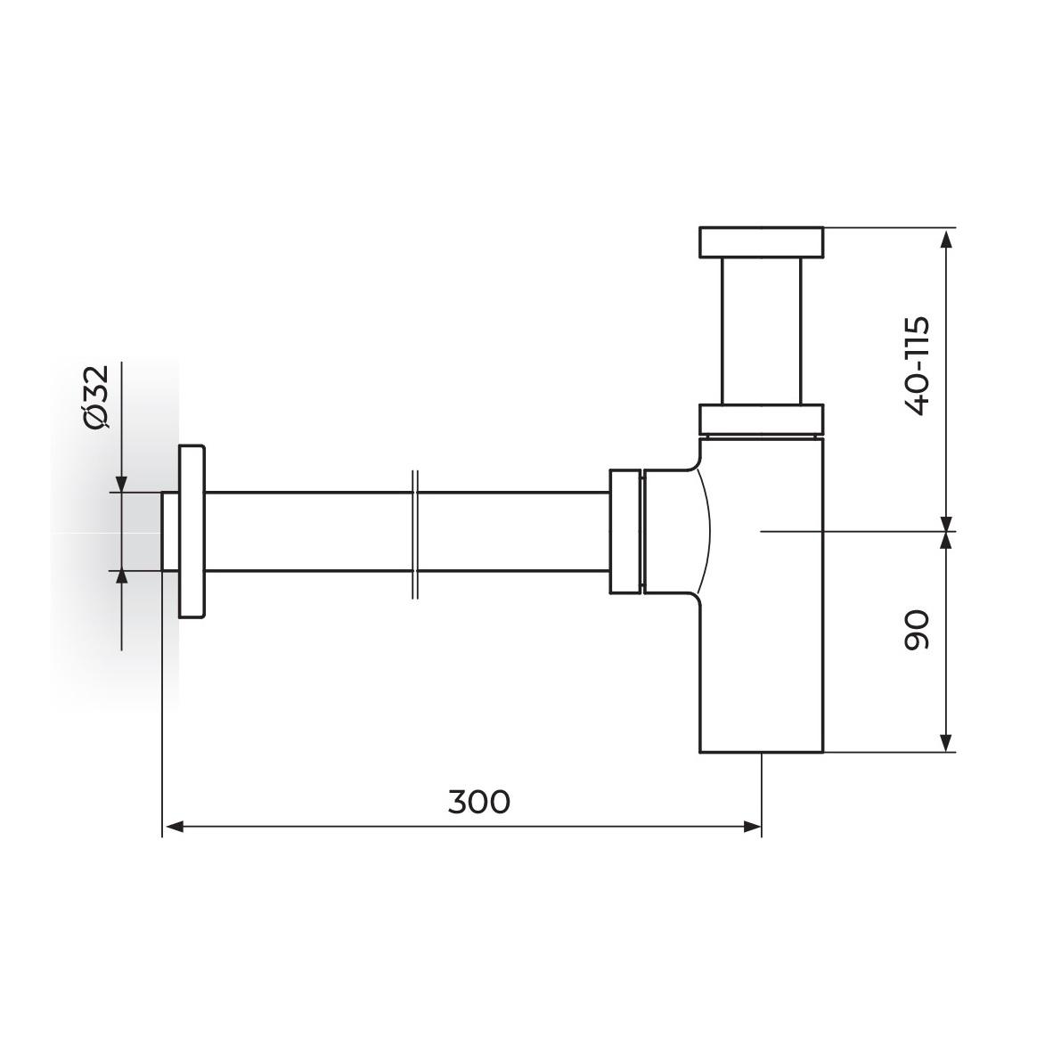 Rosan Mistique Chrome sifon za lavabo 5/4