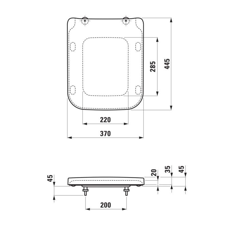 Laufen Pro S White WC daska sporospuštajuća 8.9196.1.000.000.1