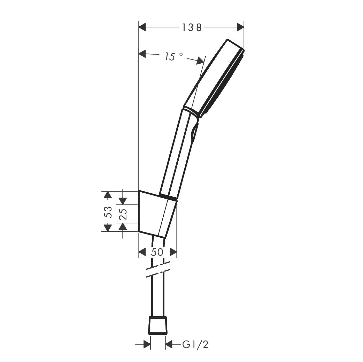 Hansgrohe Pulsify Select S Chrome tuš set: ručni tuš sa 3 mlaza, držač za ručni tuš, Isiflex 1600 crevo za tuš 24303000