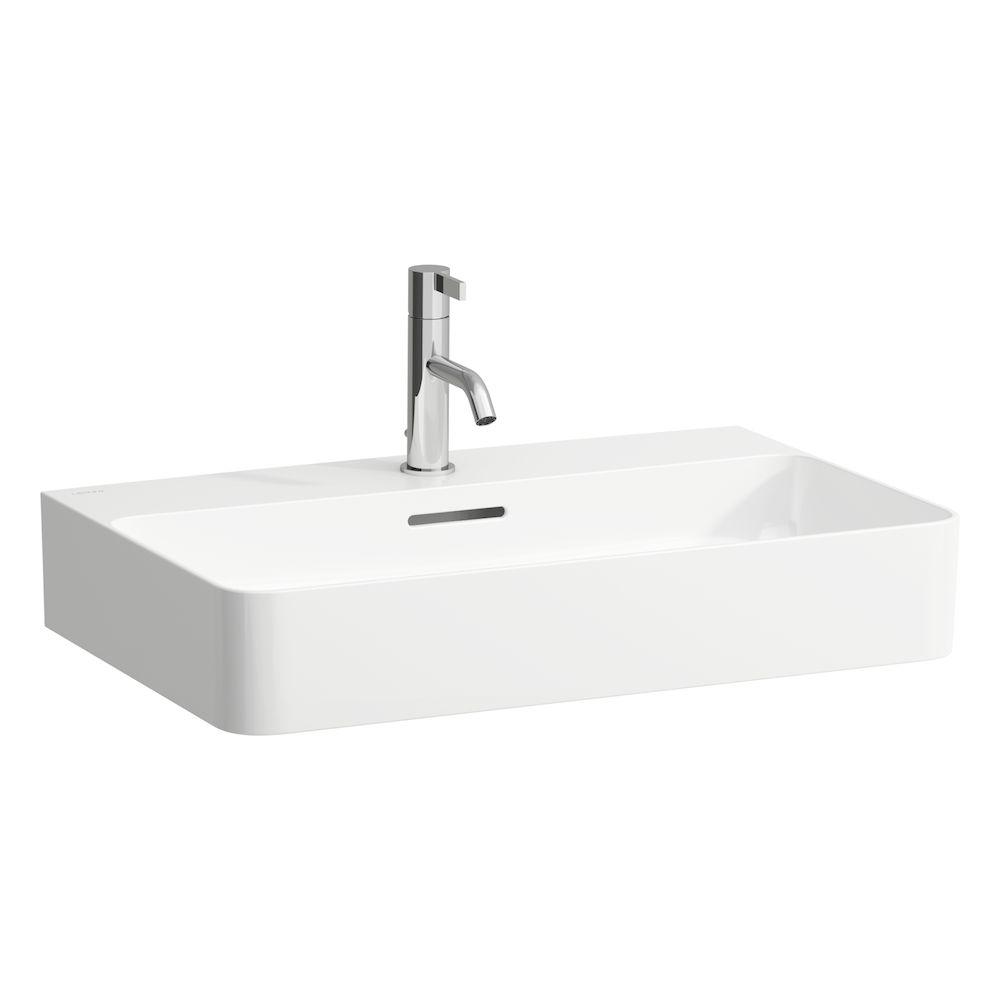 Laufen Val White umivaonik (lavabo) 65x42x11,5 konzolni i nadgradni sa rupom za bateriju i prelivom 8.1628.4.000.104.1