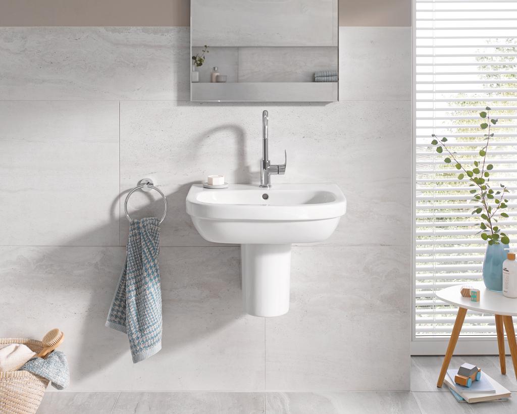 Grohe Euro Ceramic Alpine White umivaonik (lavabo) 59,6x48,3x13,3 konzolni i nadgradni sa rupom za bateriju i sa prelivom 39337000