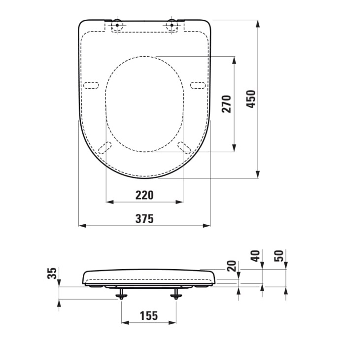 Laufen Pro White WC daska sporospuštajuća 8.9395.9.000.000.1
