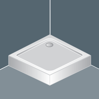 Kolpa San Evelin Tray Q White 90x120x16.5 tuš kada četvrtasta ugradna od sanitarnog akrila sa oblogom i postoljem sa odlivom Ø90mm 593170