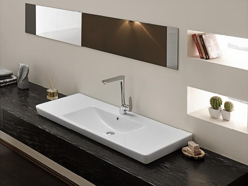 Turkuaz CeraStyle Porto White umivaonik (lavabo) 85,5x48x7 konzolni sa rupom za bateriju i prelivom 68300U