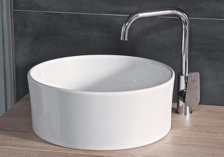 Jika Cubito Pure White umivaonik (lavabo) 40x40x16 nadgradni okrugli 8.1842.0.000.112.1