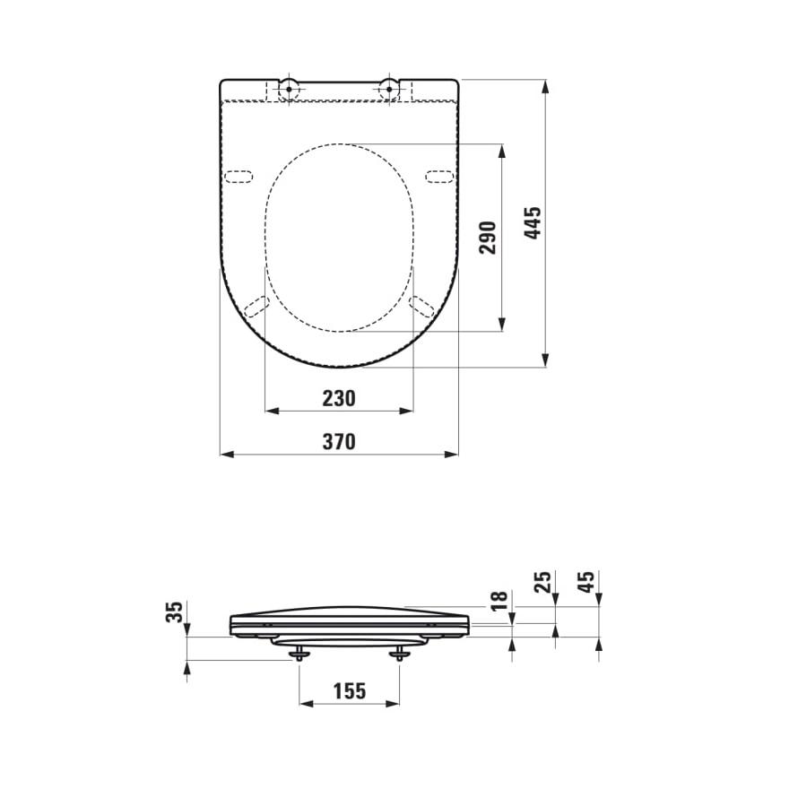 Laufen Pro Slim White WC daska lakoskidajuca 8.9896.5.000.000.1