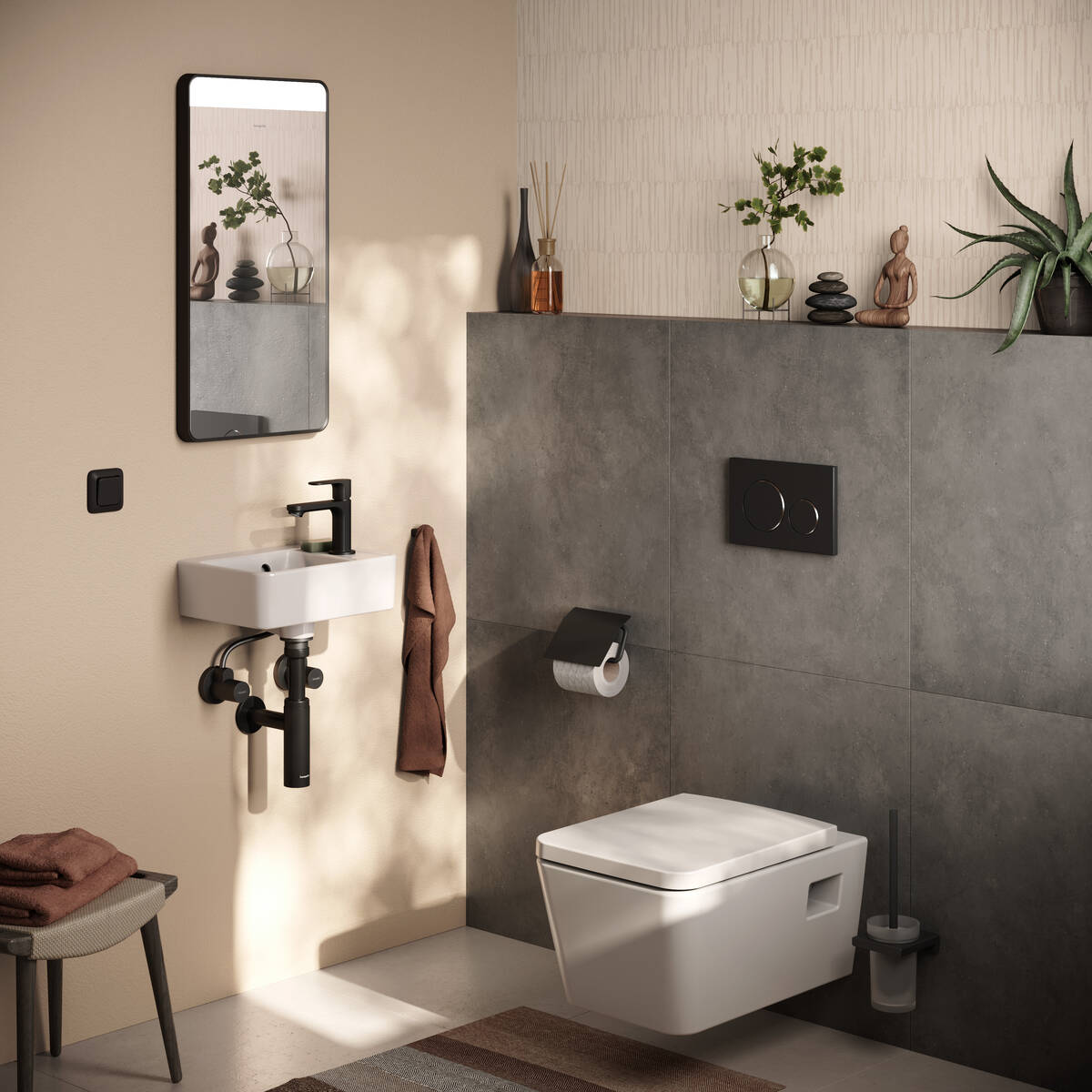 Hansgrohe AddStoris Q Matt Black držač wc četke zidni 41752670