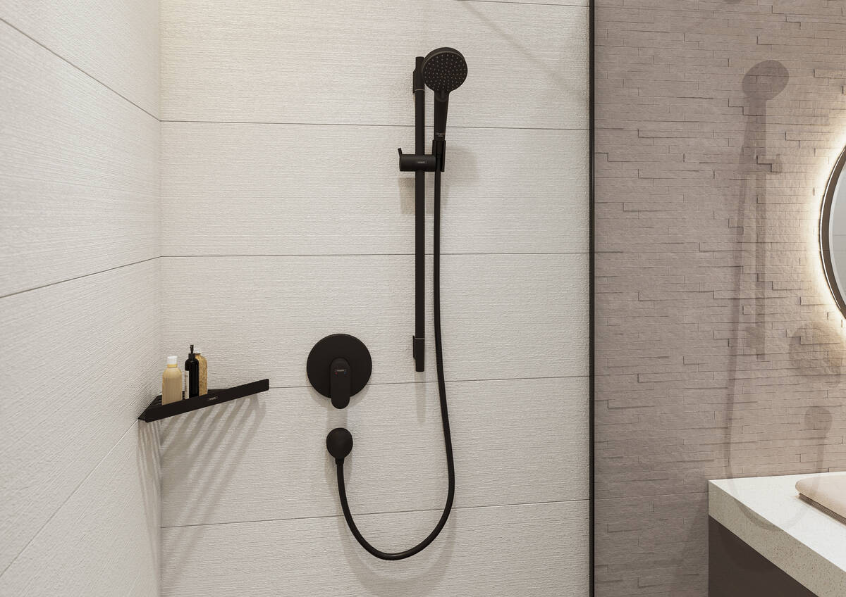 Hansgrohe AddStoris Q Matt Black ugaona polica 41741670