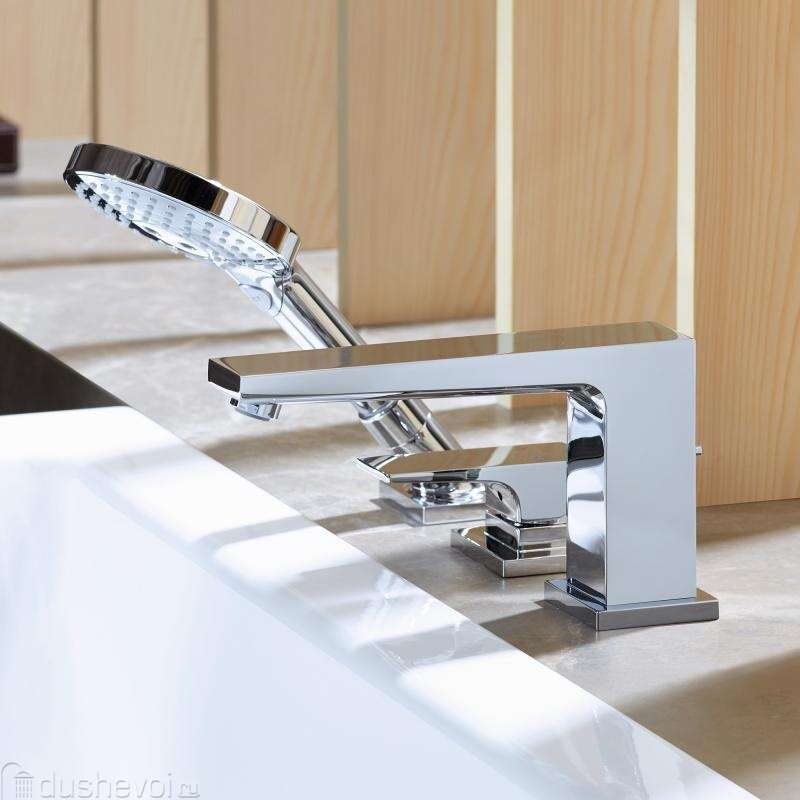 Hansgrohe Metropol Chrome baterija (slavina) za kadu sa 3 otvora sa ručnim tušem RainDance Select S i držačem ručnog tuša 32551000