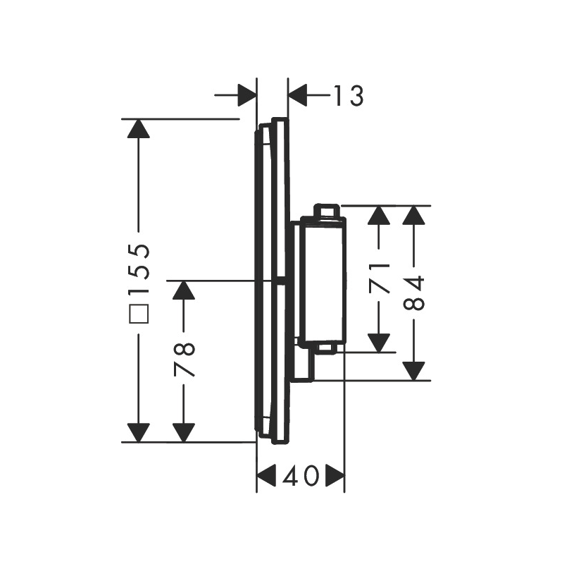 Hansgrohe ShowerSelect Comfort E Chrome termostatski mešač sa 2 funkcije  15572000