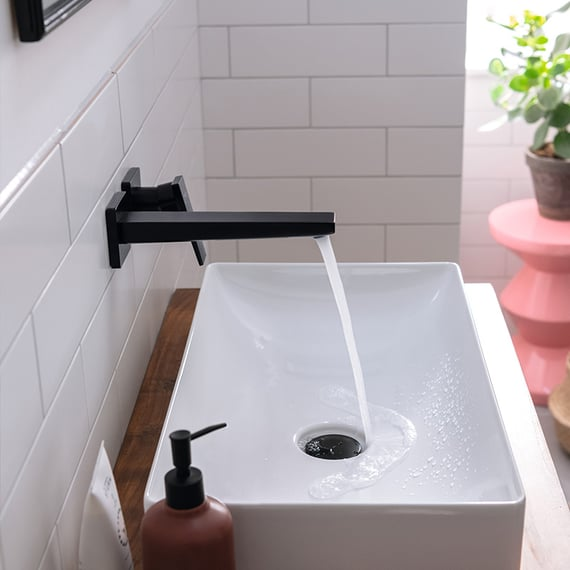 Hansgrohe Talis E 225 Matt Black uzidna baterija (slavina) za umivaonik sa odlivnim ventilom sifona nezatvorivim 71734670