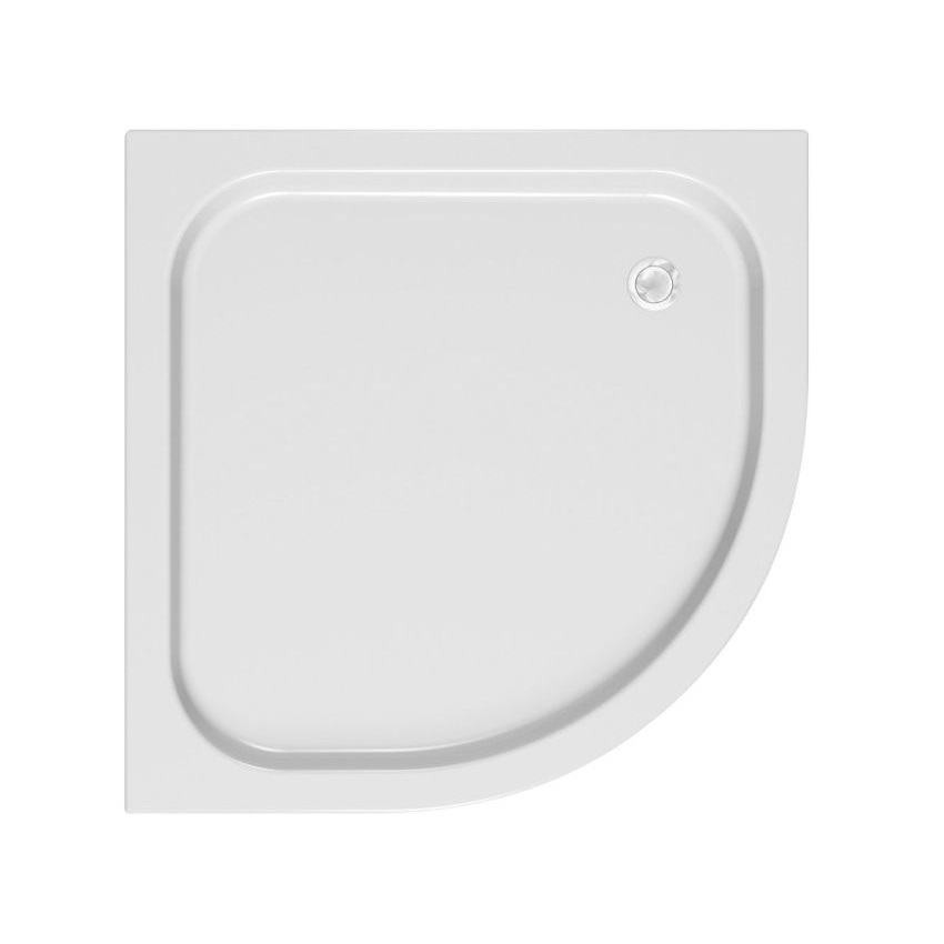 Kolpa San Ontex White 90x90x17 R550 tuš kada polukružna ugradna od sanitarnog akrila sa odlivom Ø52mm, oblogom i postoljem 755150