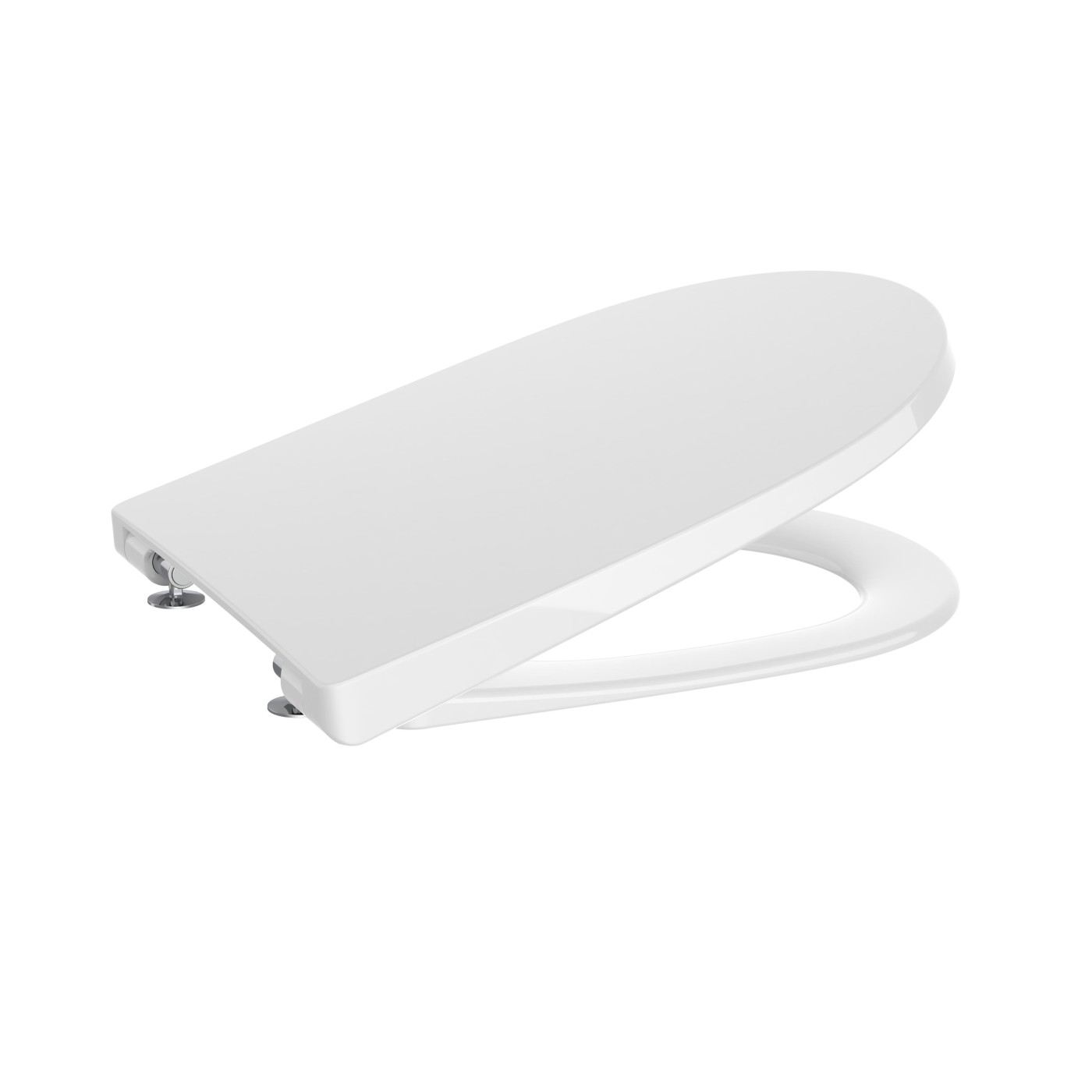 Roca Ona Rimless White WC šolja 36x53x35 konzolna ovalna A346687000 + Roca Ona SoftClose White daska za WC šolju sporospuštajuća i lakoskidajuća sa šarkama od nerđajućeg čelika A801E12001