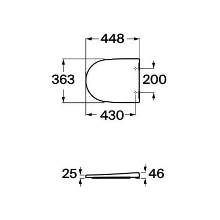 Roca Ona SoftClose Matt Black daska za WC šolju sporospuštajuća i lakoskidajuća sa šarkama od nerđajućeg čelika A801E12081
