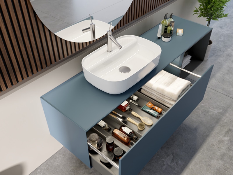 Turkuaz CeraStyle Aqua White umivaonik (lavabo) 59,7x40,2x16 nadgradni sa rupom za bateriju 77100U