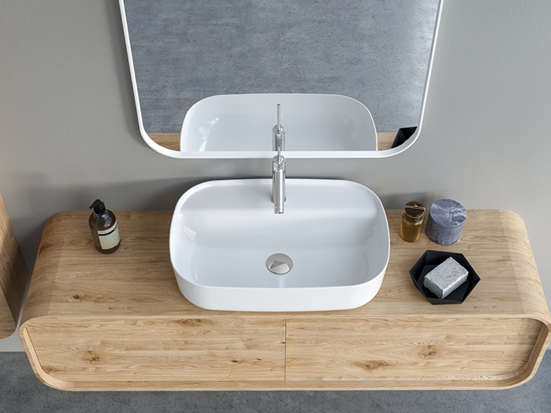 Turkuaz CeraStyle Aqua White umivaonik (lavabo) 59,7x40,2x16 nadgradni sa rupom za bateriju 77100U